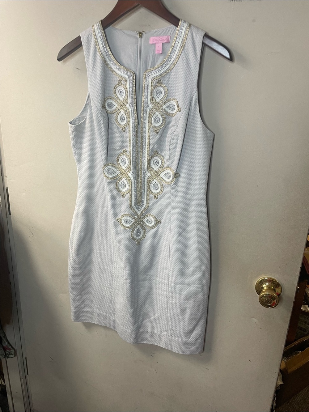 Lilly Pulitzer size 4 Mila shift dress in seaside gray